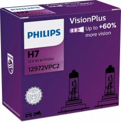 Żarówki H7 Philips VisonPlus +60%