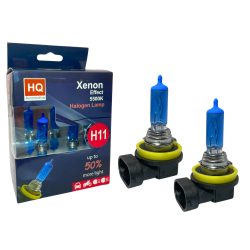 HQ Automotive H11 12V 55W Xenon Effect 5500K +50% DUOBOX