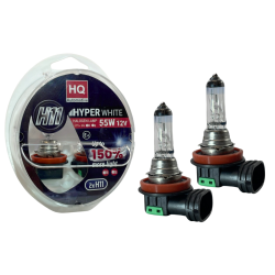 Żarówki H11 12V 55W  HQ Automotive Hyper White +150%